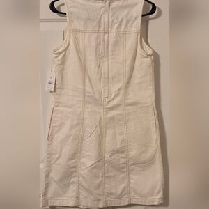 Sleeveless Dress Tan W/Orange Stitching NWT